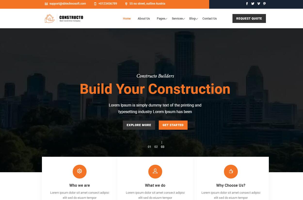 橙色商務(wù)外貿(mào)網(wǎng)站